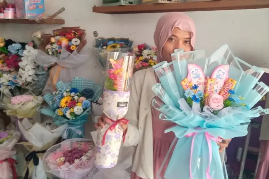 Jelang Hari Kasih Sayang, Permintaan Buket di Jombang Meningkat