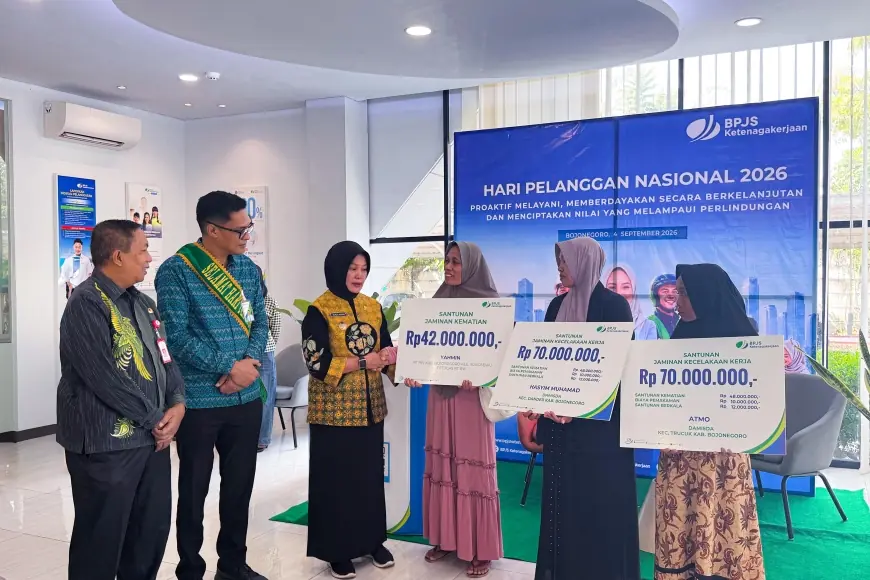 Hari Pelanggan Nasional, BPJS Ketenagakerjaan Bojonegoro Salurkan Manfaat Rp182 Juta