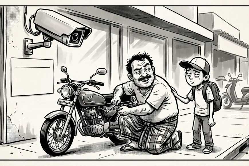 Konsep Parenting Sesat: Biar Gak Dicurigai, Pria di Bangkalan Ajak Anak Curi Motor